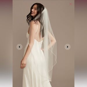 Bridal Veil beaded-edge (mid-length)